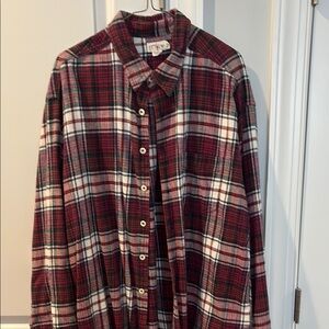 J Crew Men's Red Plaid Shirt